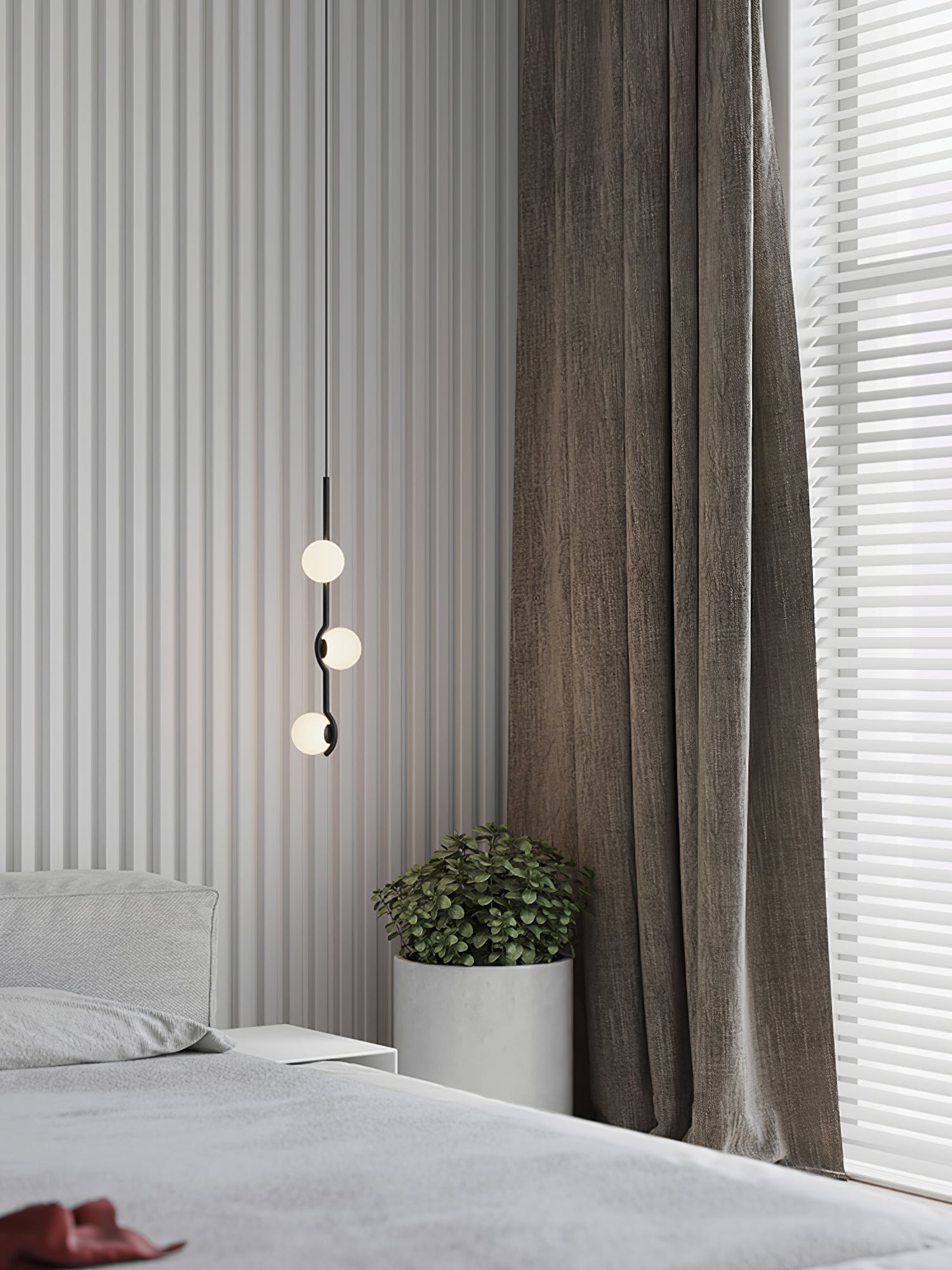 Noir Minimalist Glass Pendant Light