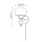 Aurum Balck Wall Light  pull-chain switch