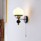 Aurum Balck Wall Light  pull-chain switch