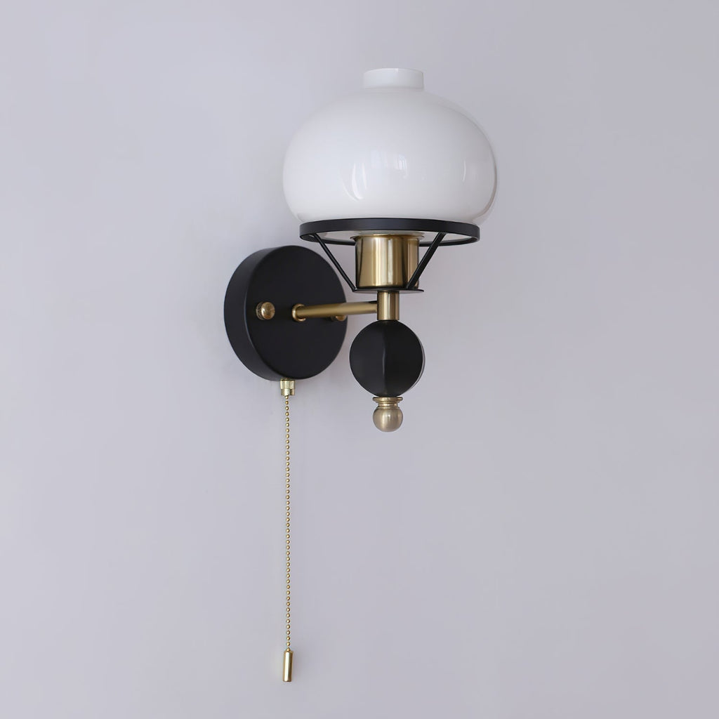 Aurum Balck Wall Light  pull-chain switch