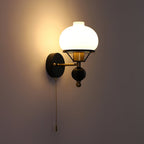 Aurum Balck Wall Light  pull-chain switch