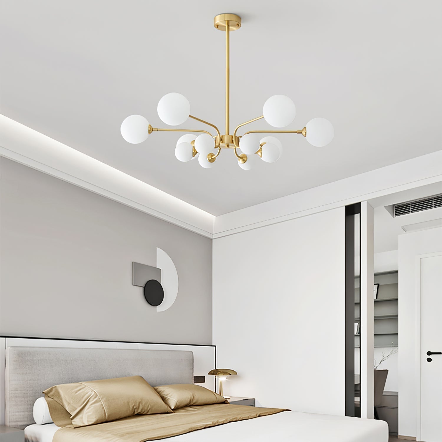 Aurora Chandelier Globe Arm Modern