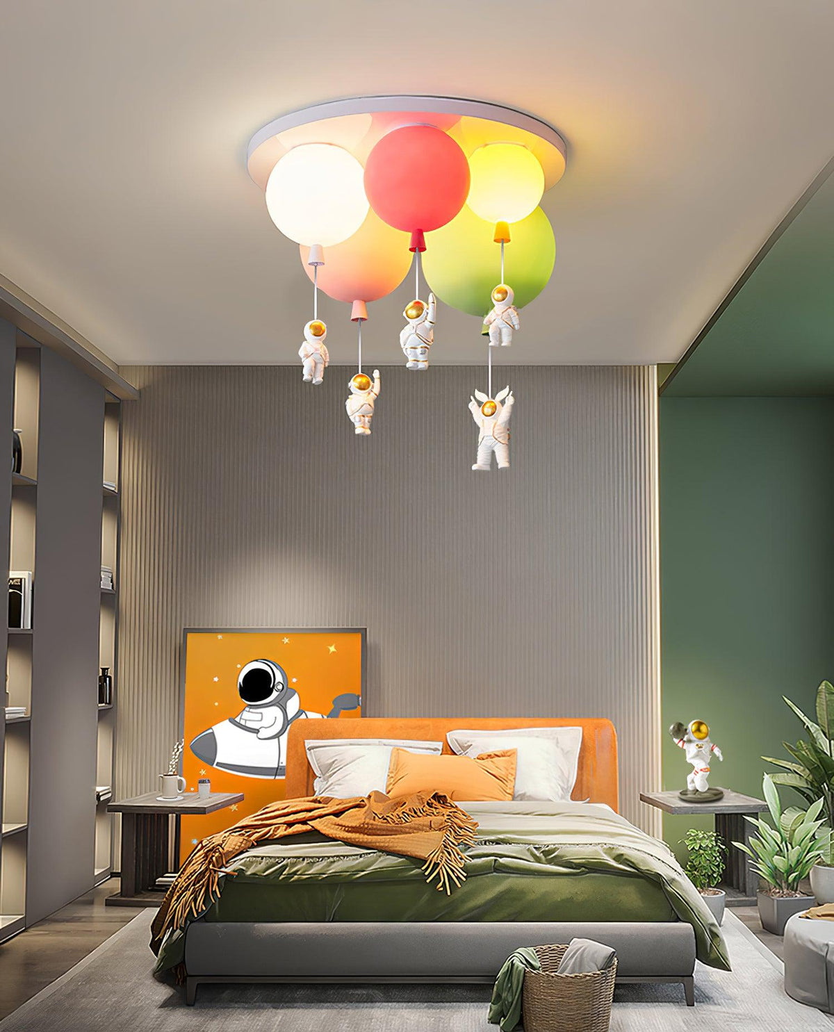 Izorora Frosted Balloon Combination Ceiling Lamp
