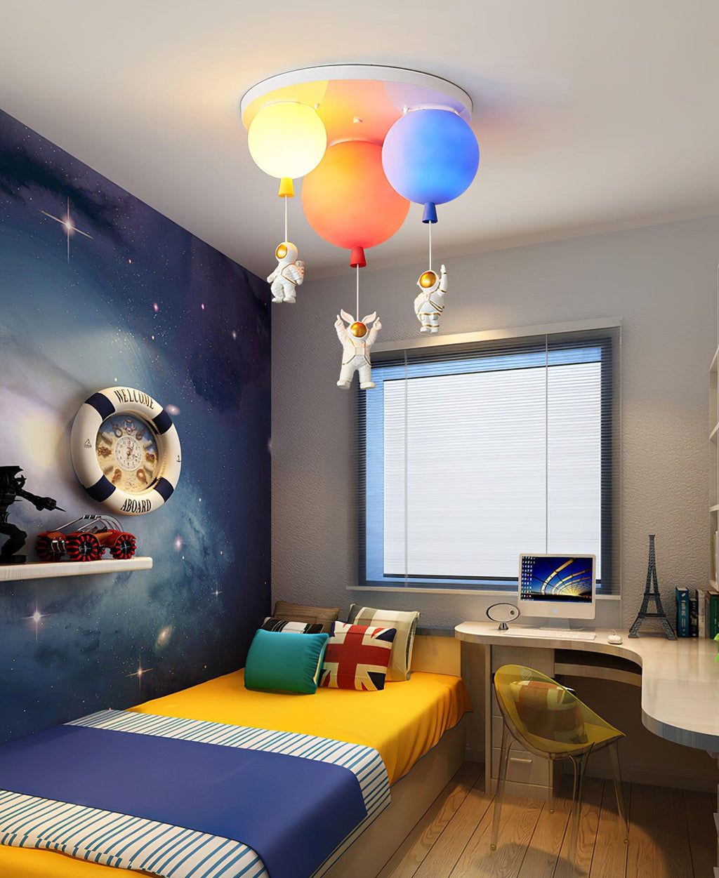 Izorora Frosted Balloon Combination Ceiling Lamp