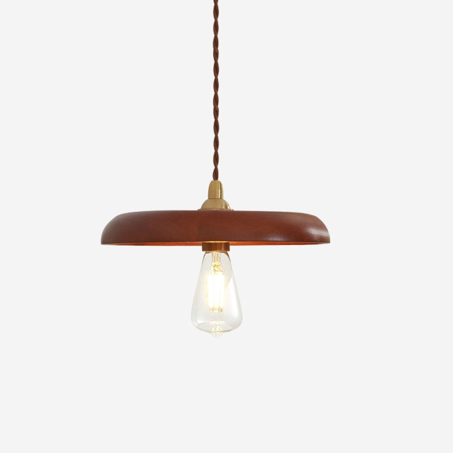 Balmain Pendant Lamp Wood Brass Minimalist