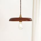 Balmain Pendant Lamp Wood Brass Minimalist