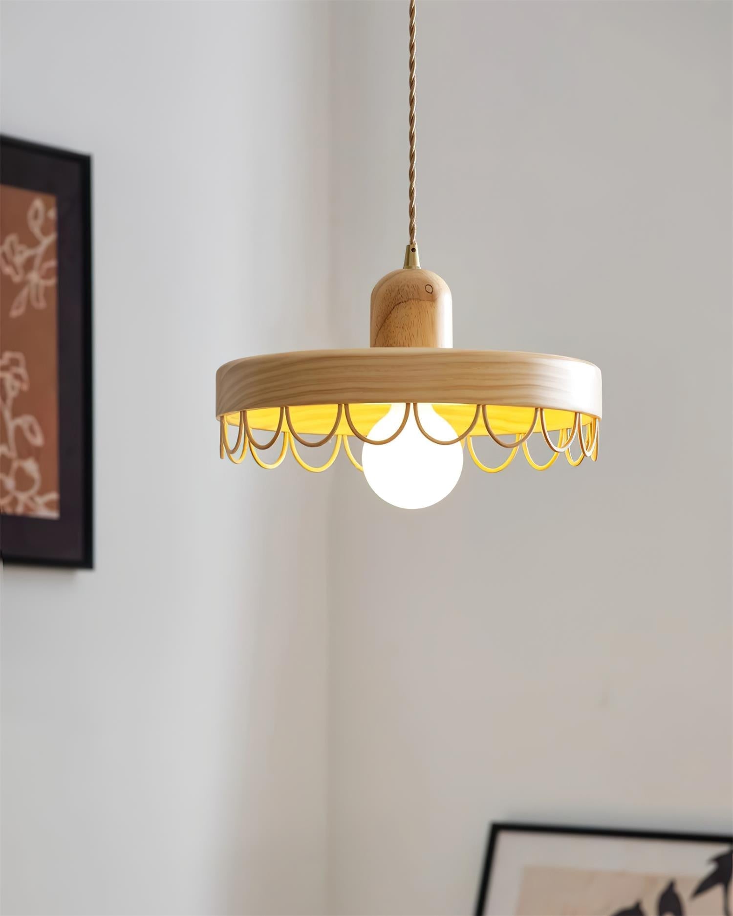 Balton Pendant Lamp Wooden Curved Minimalist
