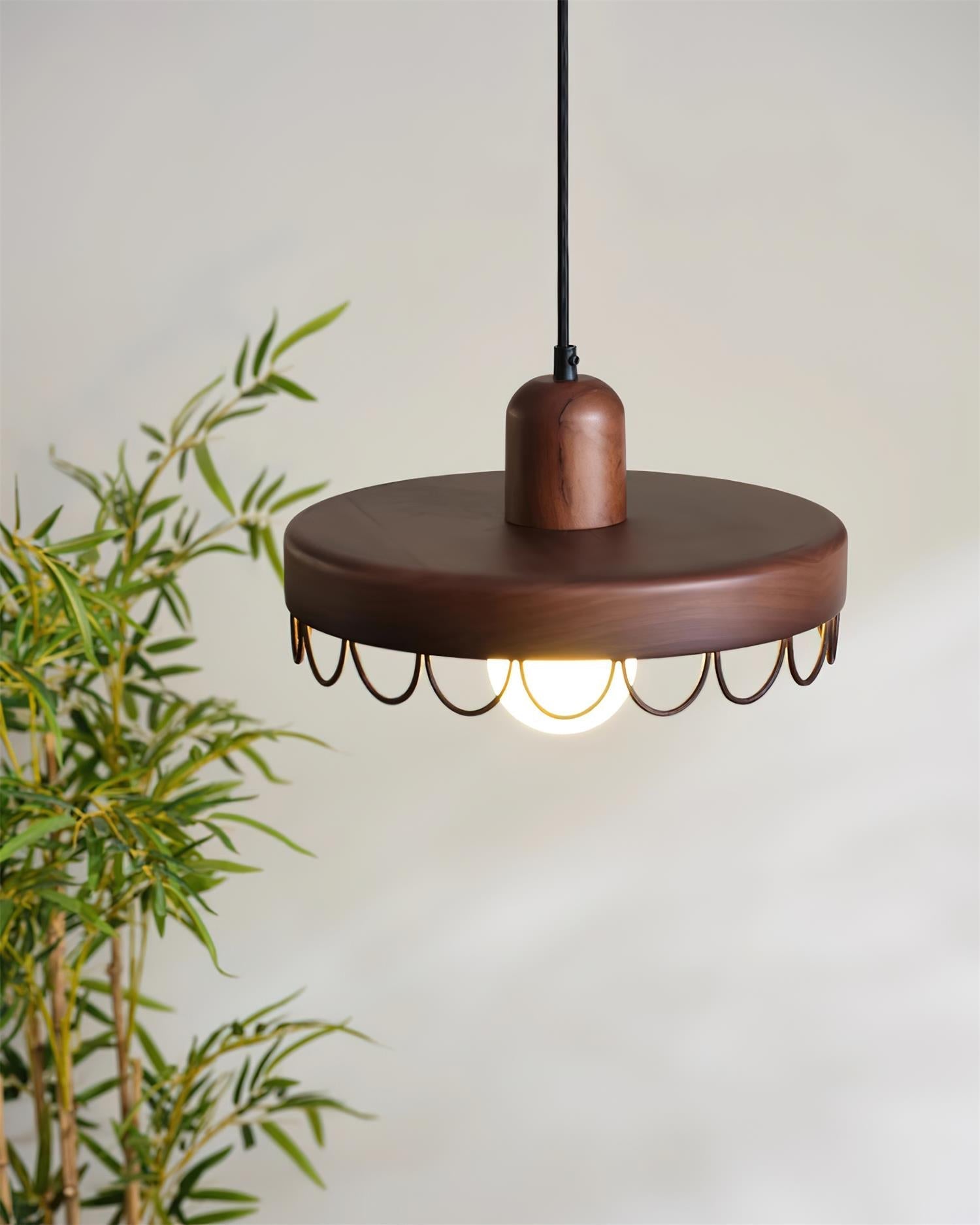 Balton Pendant Lamp Wooden Curved Minimalist