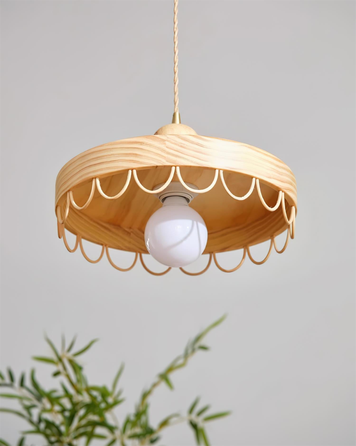 Balton Pendant Lamp Wooden Curved Minimalist