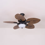 Alora Tropical Wood Ceiling Fan Light