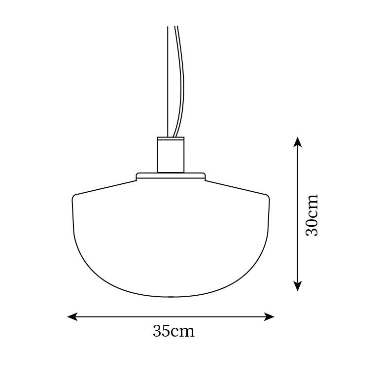 Pendant Lamp Glass Dome Mount Minimalist Relax