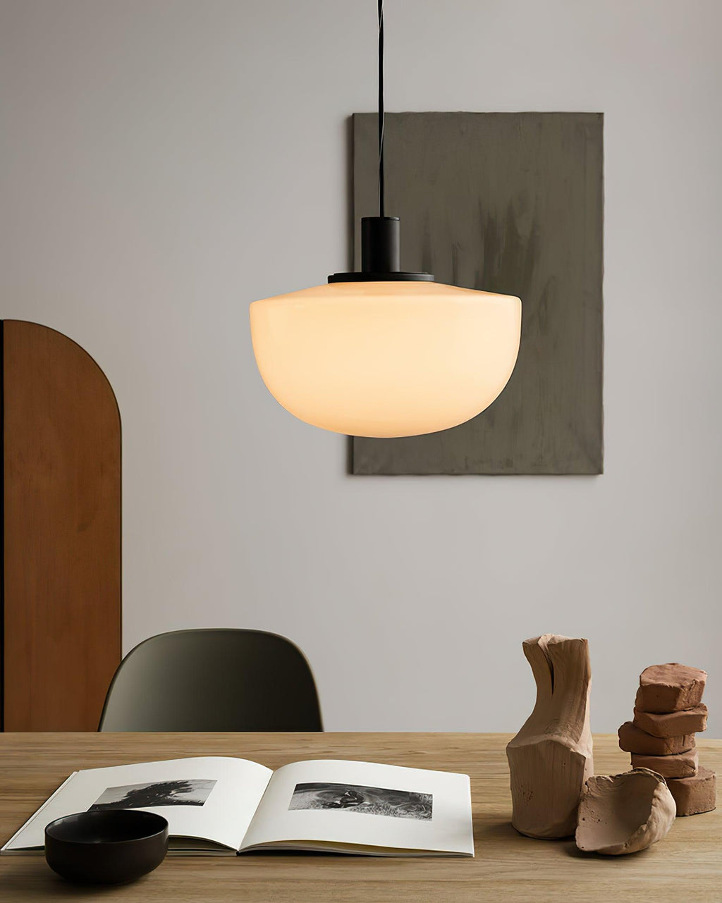Pendant Lamp Glass Dome Mount Minimalist Relax
