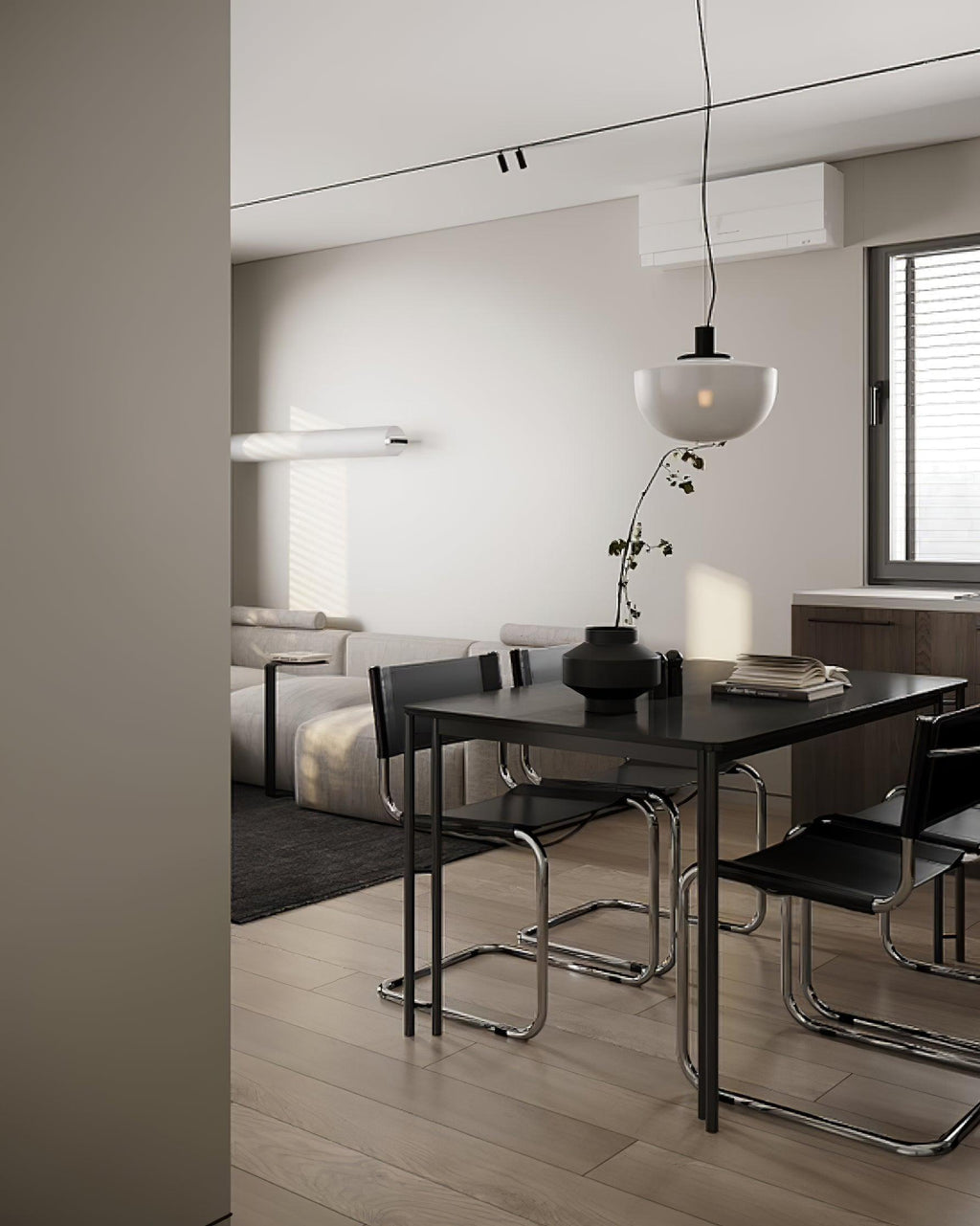 Pendant Lamp Glass Dome Mount Minimalist Relax