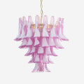 Barovier Chandelier Pink Glass Petal Cascade