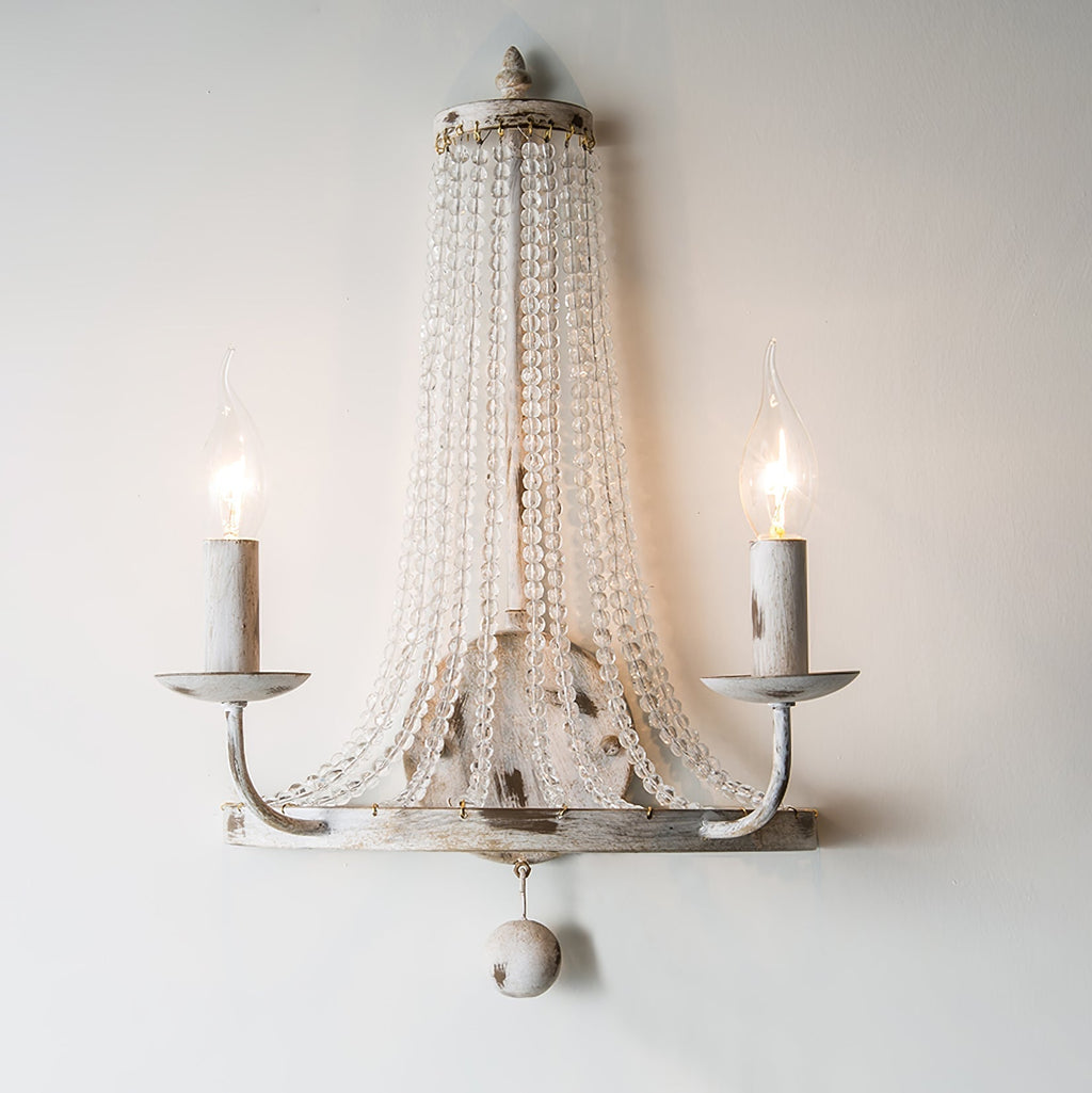 Arvela Vintage Industrial Crystal Wall Lamp