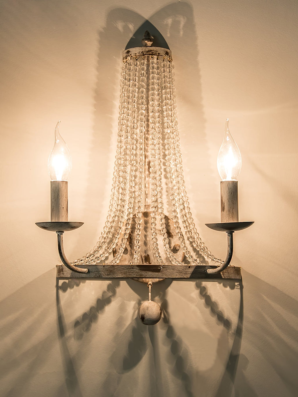 Arvela Vintage Industrial Crystal Wall Lamp