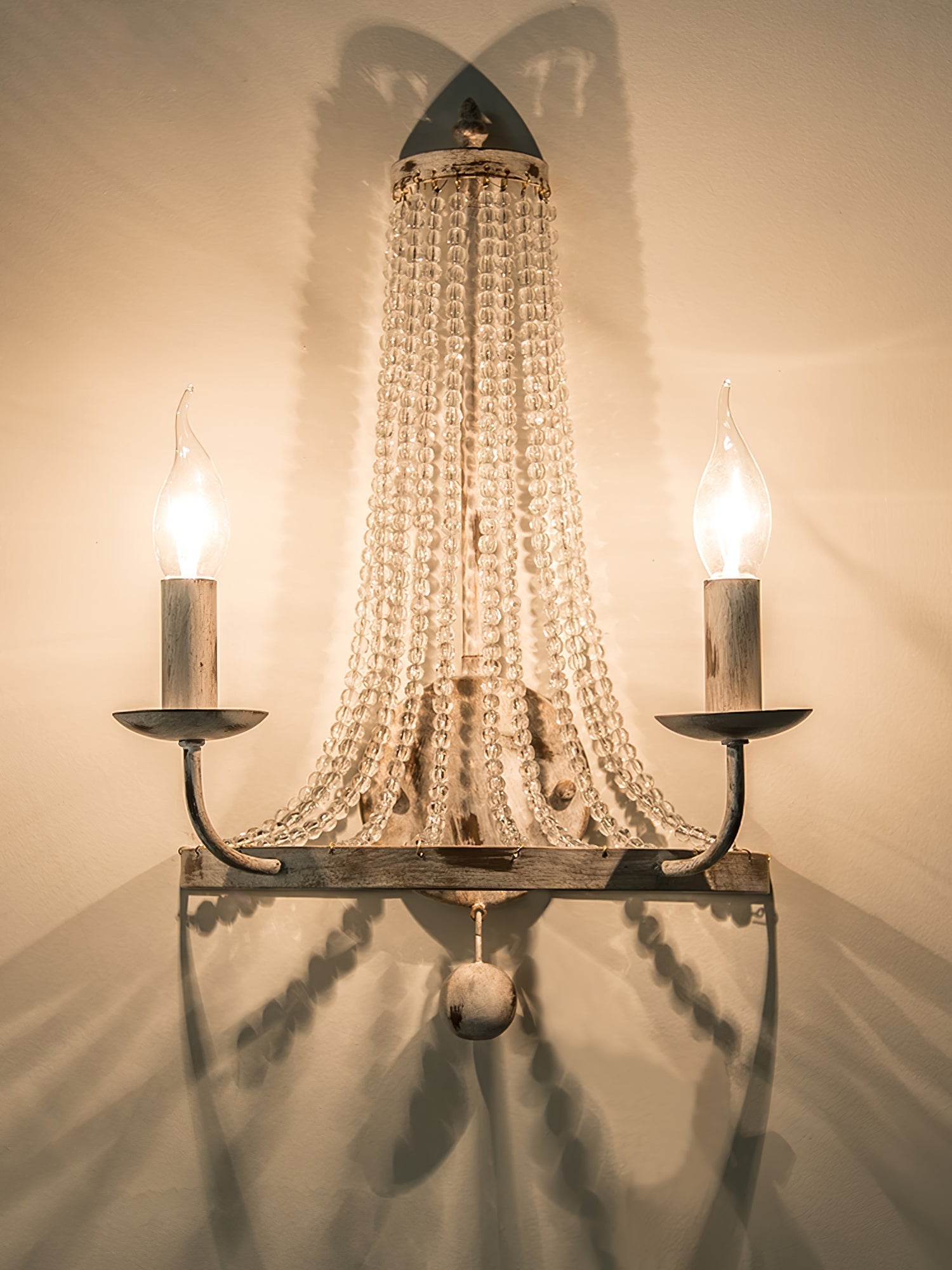 Arvela Vintage Industrial Crystal Wall Lamp