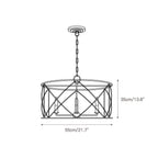 Waegnuvyu Modern Minimalist Vintage Industrial Lantern Chandelier