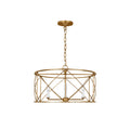 Waegnuvyu Modern Minimalist Vintage Industrial Lantern Chandelier