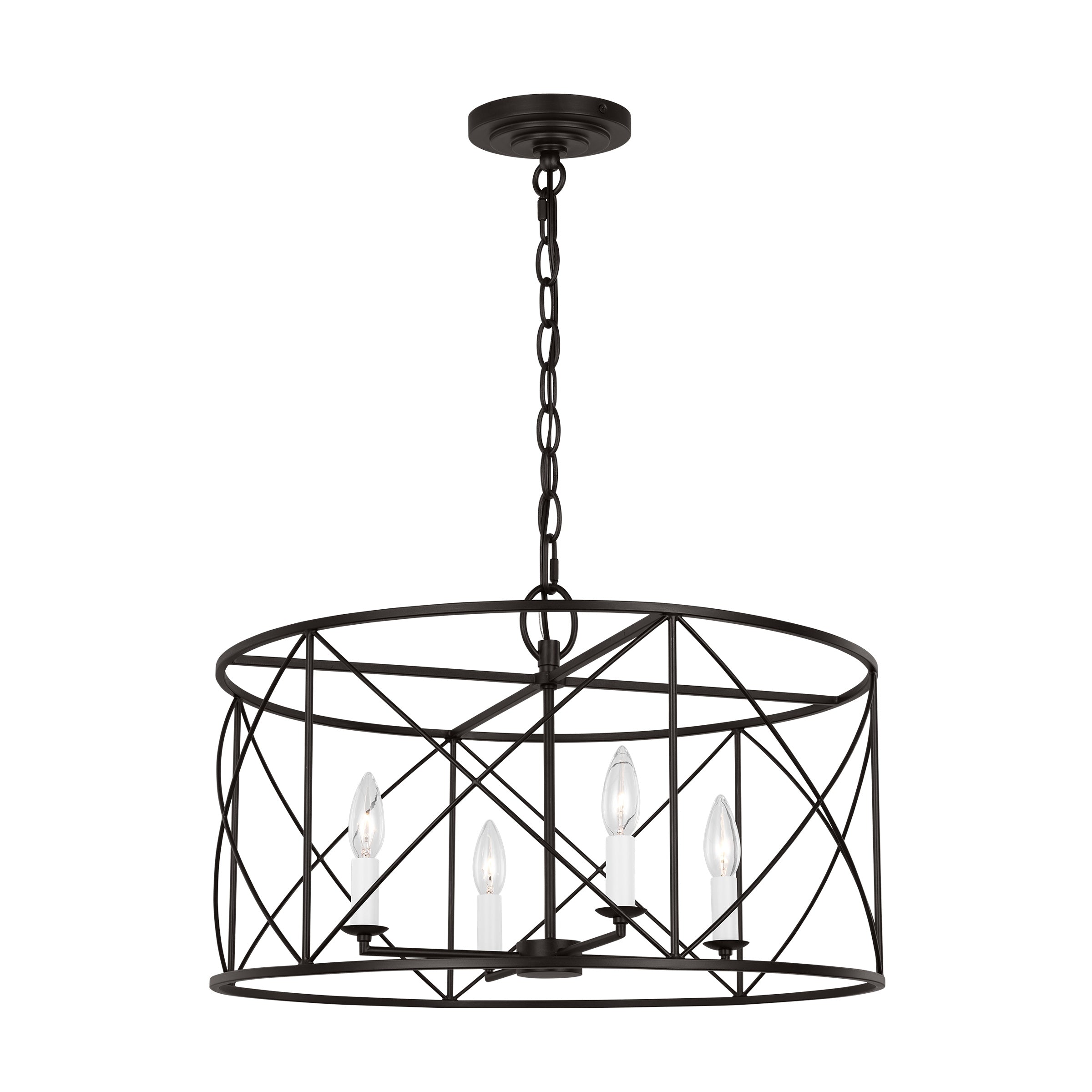 Waegnuvyu Modern Minimalist Vintage Industrial Lantern Chandelier