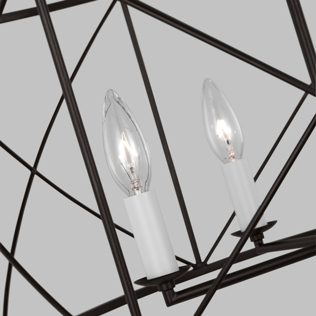 Waegnuvyu Modern Minimalist Vintage Industrial Lantern Chandelier