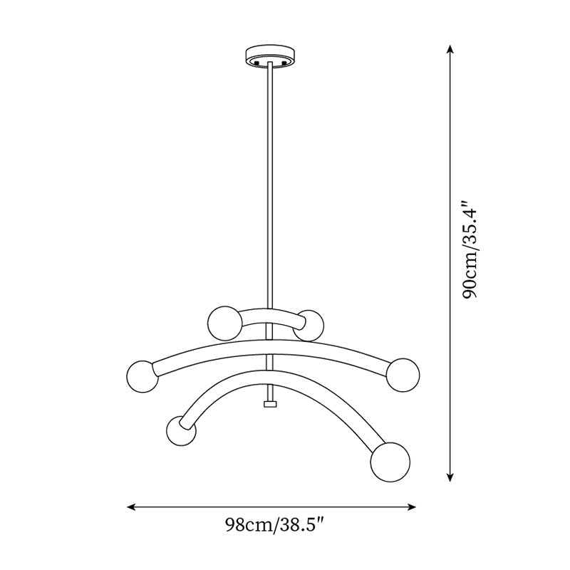 Aurevia Arc Globe Chandelier