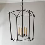 Xenuvyu Modern Minimalist Industrial Black Lantern Pendant Lamp