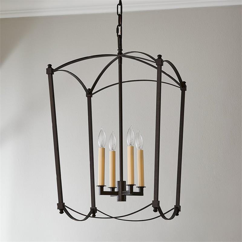 Xenuvyu Modern Minimalist Industrial Black Lantern Pendant Lamp