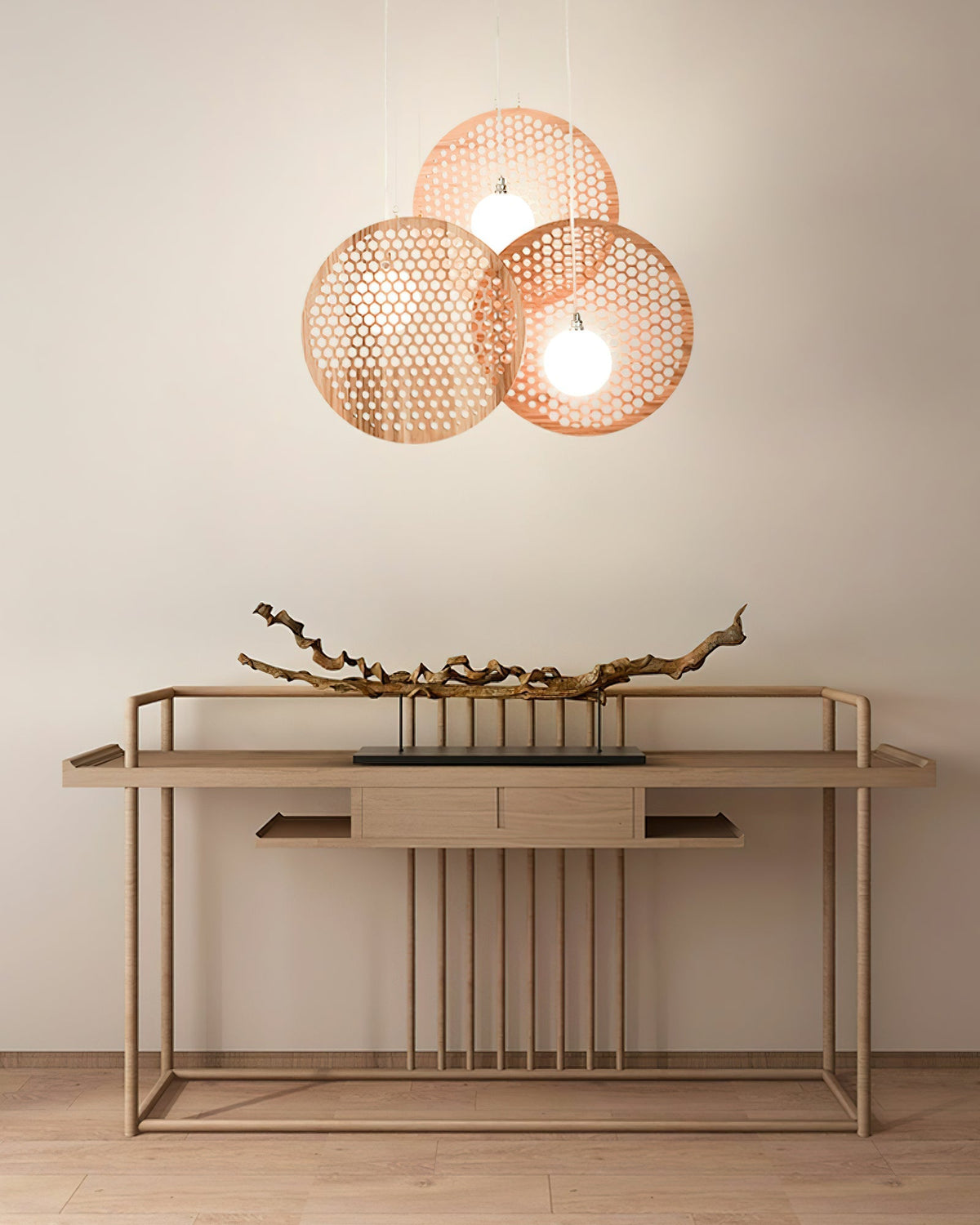 Aurora Chandelier Wooden Plate
