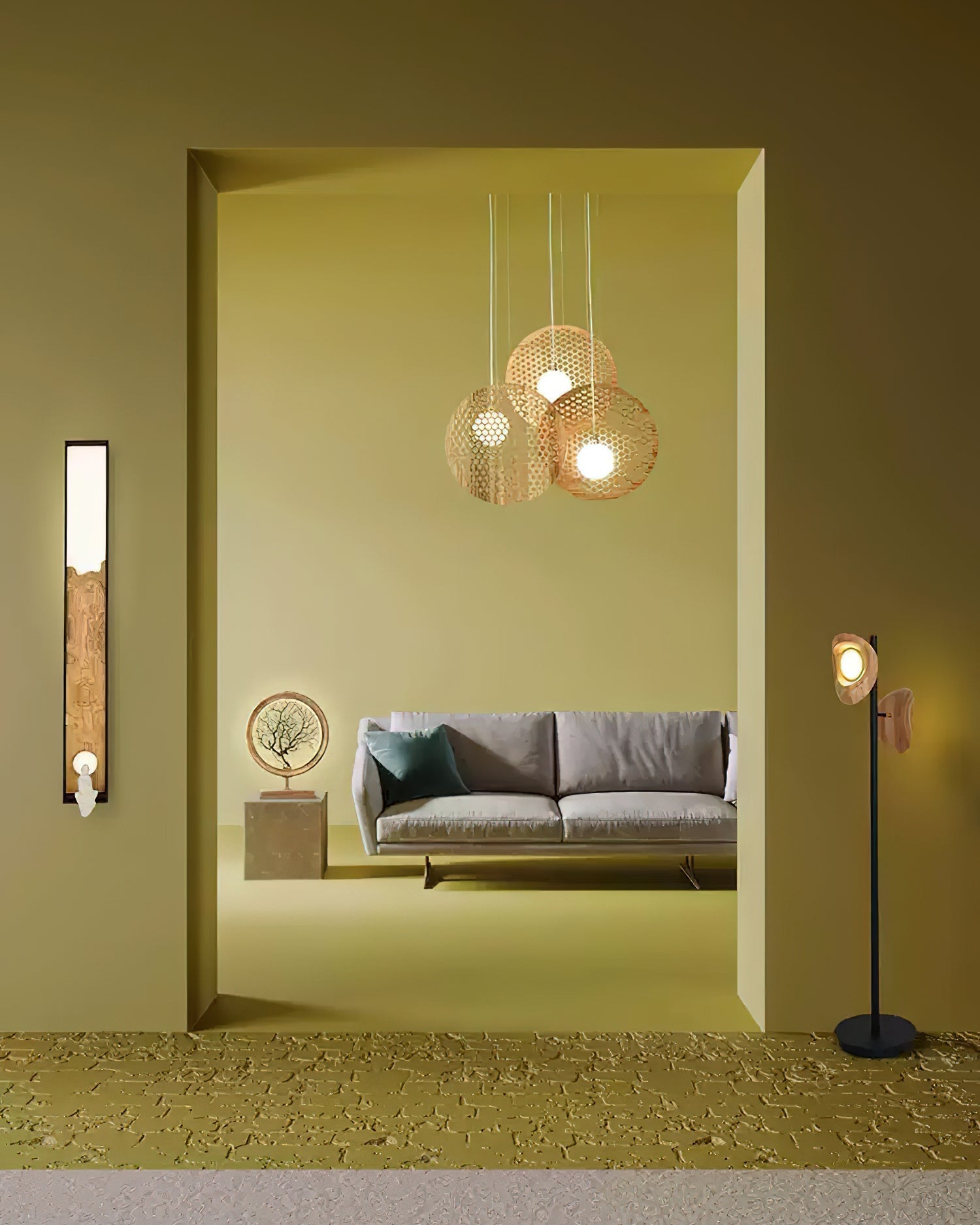 Aurora Chandelier Wooden Plate
