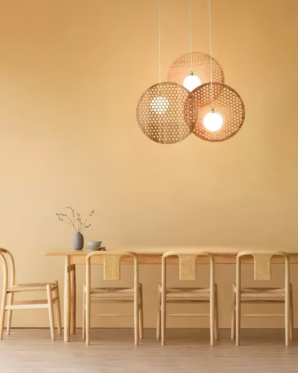 Aurora Chandelier Wooden Plate