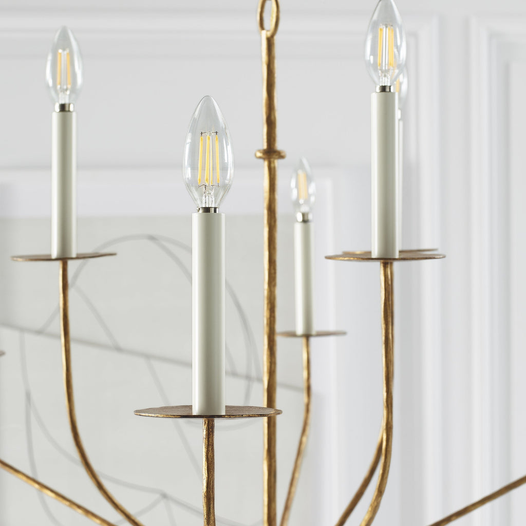 Caeluvyh Vintage Industrial Black Chandelier