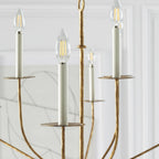 Caeluvyh Vintage Industrial Black Chandelier
