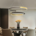 Lustra Chandelier Crystal Black Gold Dining LED