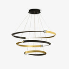 Lustra Chandelier Crystal Black Gold Dining LED