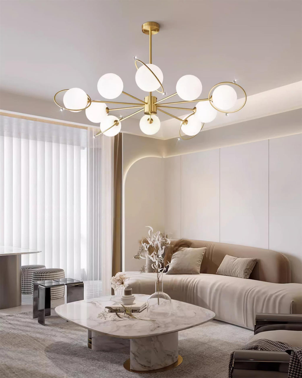 Astra Brass Chandelier Mulit-Head
