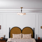 Avlorus Traditional Premium Elegance Wood Fabric Ceiling Light