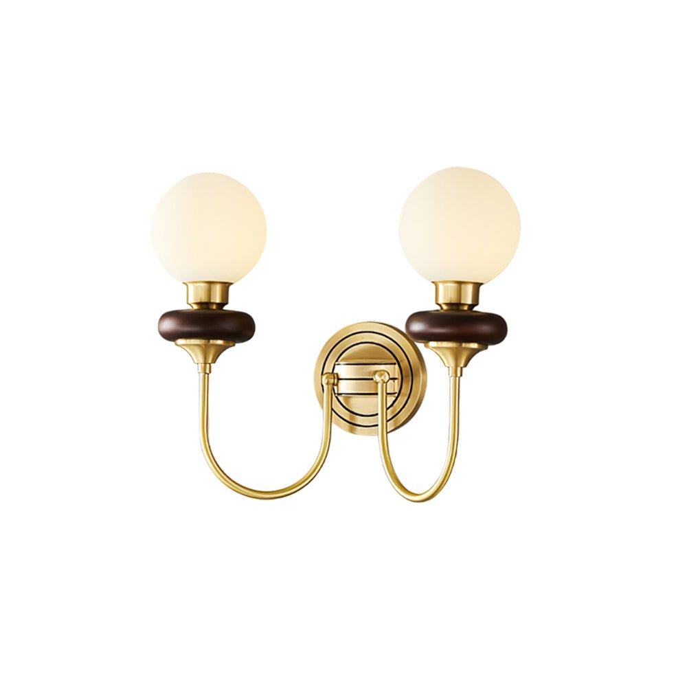 Perry Wall Lamp Premium Nordic Art Walnut Glass
