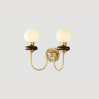 Perry Wall Lamp Premium Nordic Art Walnut Glass