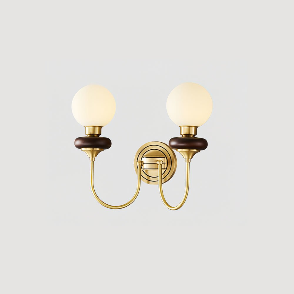 Perry Wall Lamp Premium Nordic Art Walnut Glass