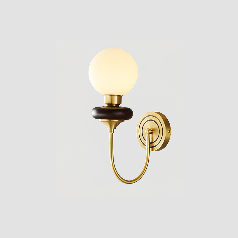 Perry Wall Lamp Premium Nordic Art Walnut Glass