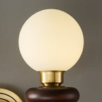 Perry Wall Lamp Premium Nordic Art Walnut Glass
