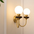Perry Wall Lamp Premium Nordic Art Walnut Glass