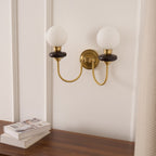 Perry Wall Lamp Premium Nordic Art Walnut Glass