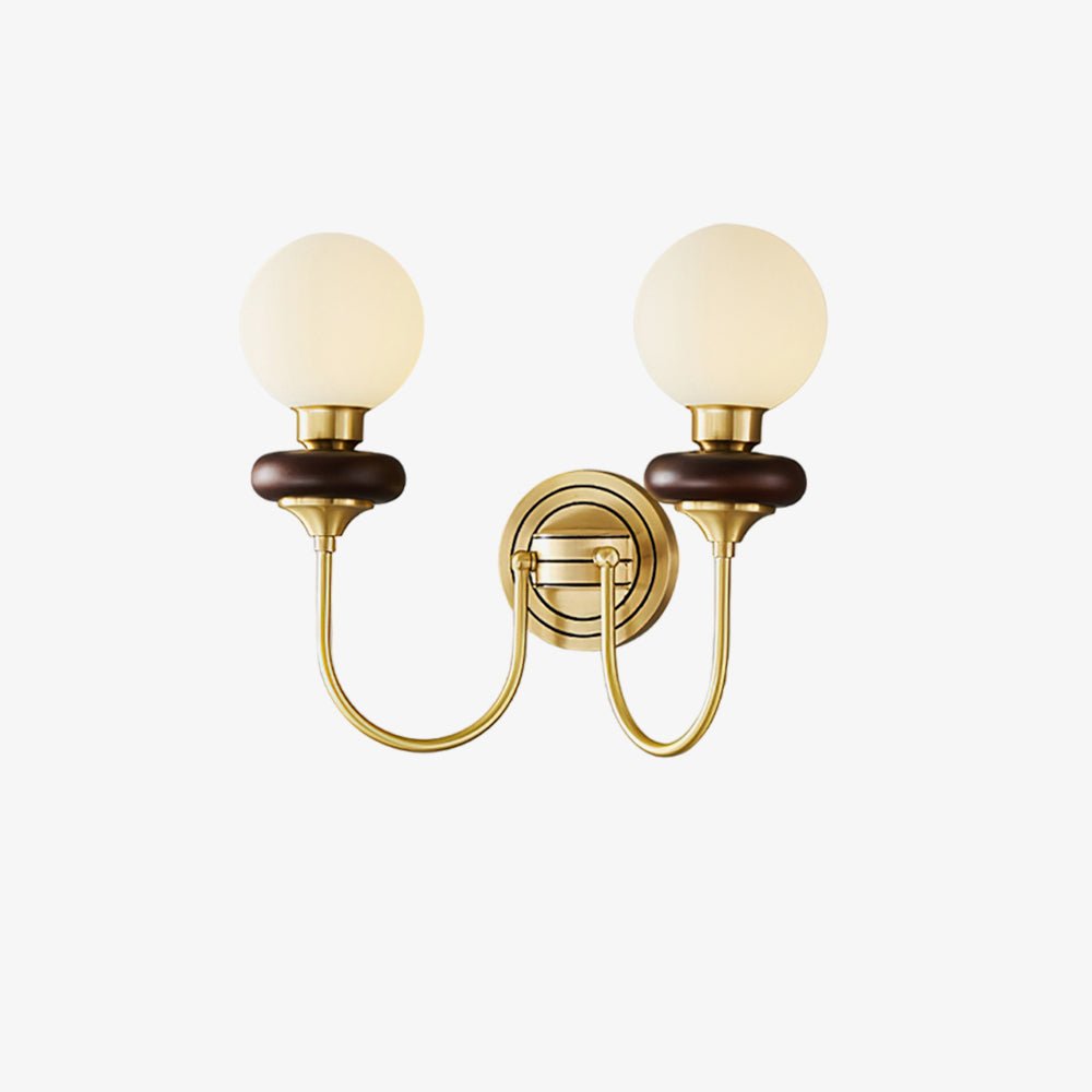 Perry Wall Lamp Premium Nordic Art Walnut Glass