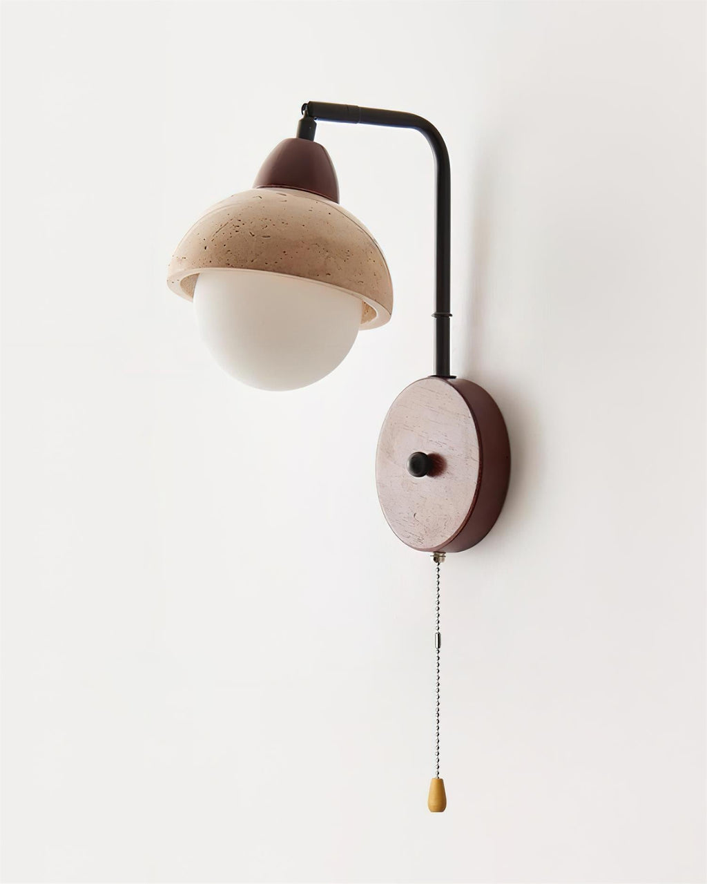 Ritta Dome Travertine Wall Lamp