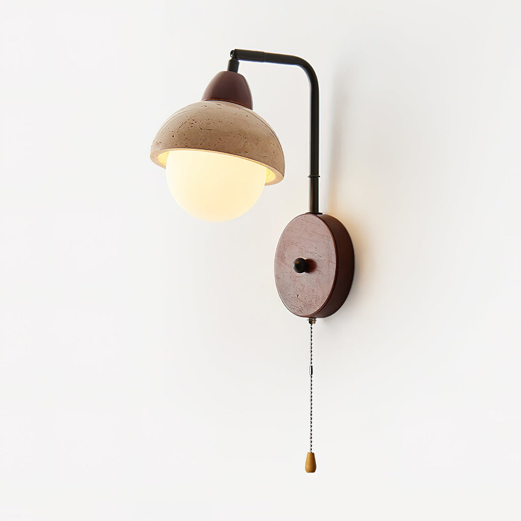 Ritta Dome Travertine Wall Lamp