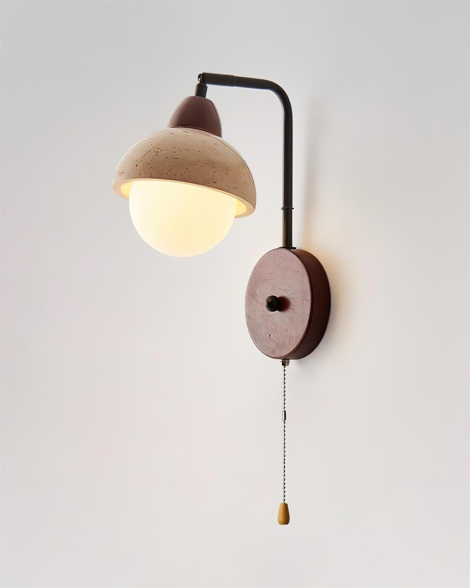 Ritta Dome Travertine Wall Lamp