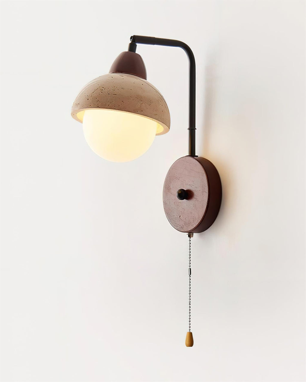 Ritta Dome Travertine Wall Lamp