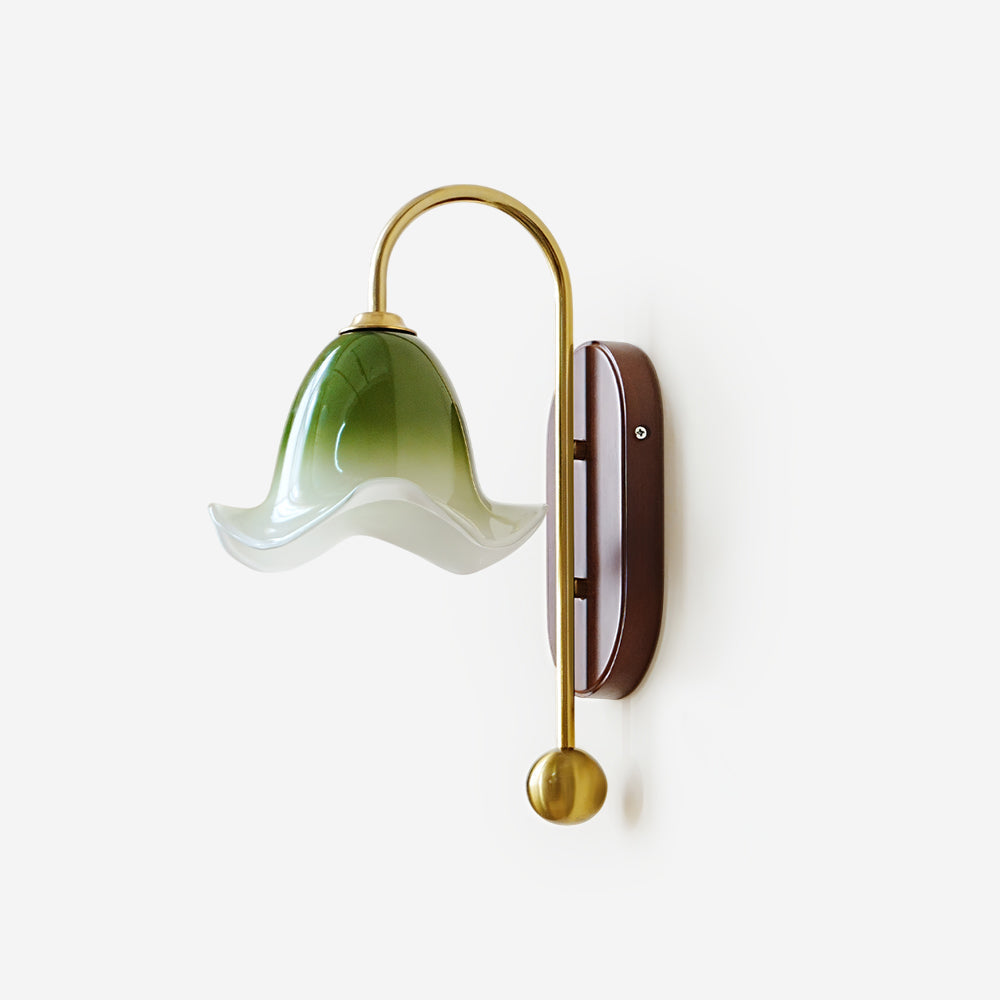Bellora Wall Lamp Hand-Blown Floral Glass